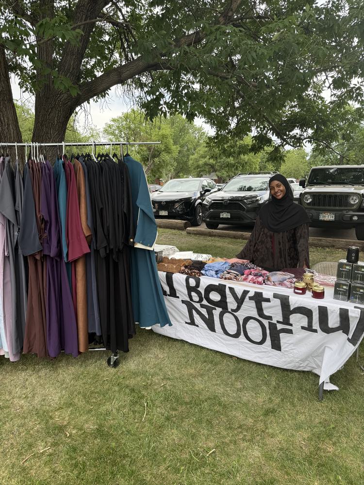 Clothing stall at the Community Bazaar, June 2026